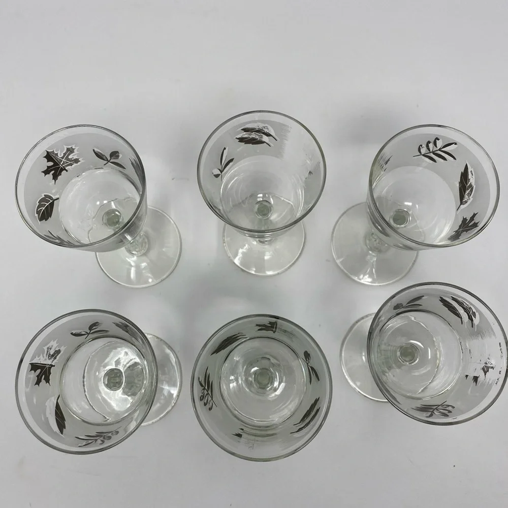 Set of 6 Vintage Wine Glasses